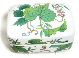 Oriental MANN Hand Painted Fine China Trinket Powder Box Morning Glory  - £25.07 GBP