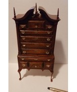 House of Miniatures Furniture Kit #40023 Chippendale Broken-Bonnet Highb... - £54.13 GBP