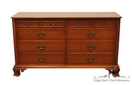 HIGH END VINTAGE Solid Cherry Traditional Style 62&quot; Double Dresser 301-4 - £950.95 GBP