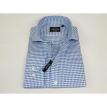 Men's Shirt Charles TYRWHITT 100% Cotton Cut-away Collar CHT-26 Blue Checker image 3