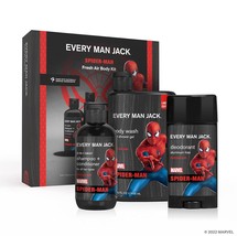 Every Man Jack Spider-Man Body Set - Bath and Body Gift Set - Includes Body Wash - £41.12 GBP