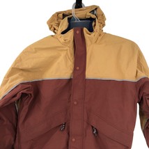 VTG Patagonia Youth Fleece Soft Shell Beige Burgundy Hooded Jacket Sz 10 - $118.79