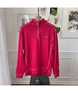 Tommy Bahama Quarter Zip Red Pullover Sailfish L - $36.00