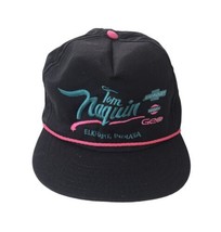 Vintage Black Tom Naquin Hat With Hot Pink &amp; Teal Accents - $244.18 MXN