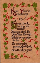Vintage M.T. Sheahan (1903-1910) New Years Greetings POSTCARD-BKC - £3.11 GBP