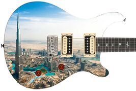 Guitar Skin Axe Wrap Re-skin Electric Dubai City or Bust 848 - $45.49