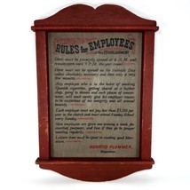 Rules for Employees of This Establishment Horatio Plummer Wood Sign 12 x 16 - £29.05 GBP