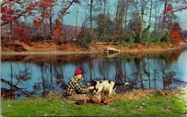 Pheasant Hunting Man &amp; Dog Postcard - $10.00