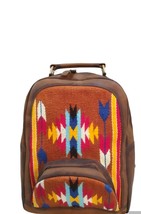 Men Women Western Handwoven Saddle Blanket Rug Distressed Leather Weekender - £123.44 GBP