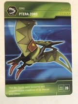 Mighty Morphin Power Rangers Dino Thunder Trading Card #ZD 20 Ptera Zord - £1.47 GBP