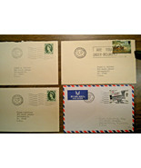 Four Great Britain Issue stamps on envelopes Stockport Scott&#39;s  # 497, 5... - £1.63 GBP