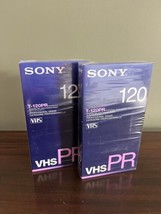 Sony T-120PR VHS Cassette Tape Professional Studio Grade  - NOS Set of TWO - £11.28 GBP