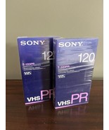 Sony T-120PR VHS Cassette Tape Professional Studio Grade  - NOS Set of TWO - £11.47 GBP