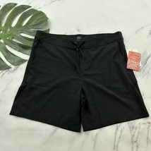 Kortni Jeane Mens Swim Trunks Size 36 New Solid Black Unlined Beach Pockets - $35.63