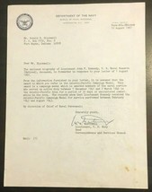 1967 Department Of Navy WM Martinell Signed JFK Letter No Envelope No COA - $9.99