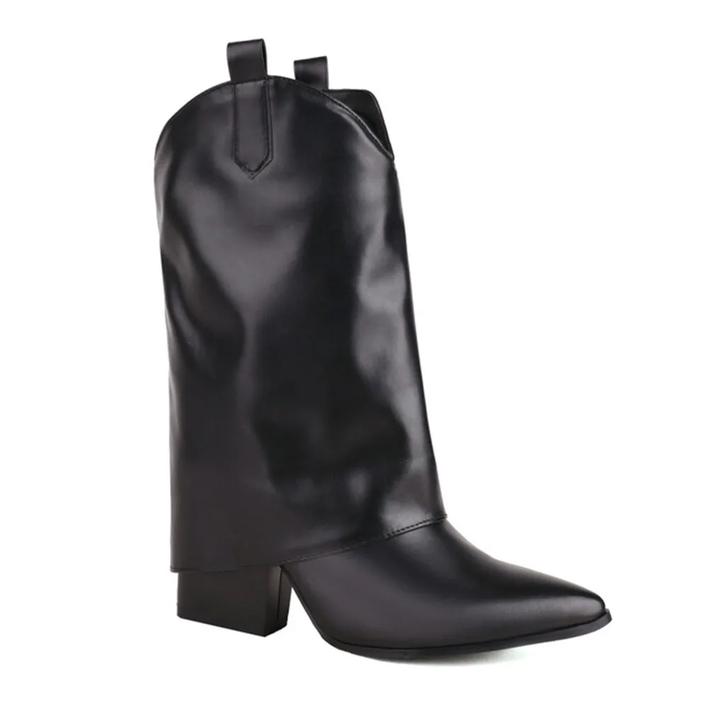 Aosphiraylian Retro Western boy  Autumn Boots For Women 2024 Elegant girls work  - £224.98 GBP