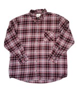 Field Stream Men&#39;s Size 2XL Red Flannel Plaid Long Sleeve Button-Down Shirt - $17.97