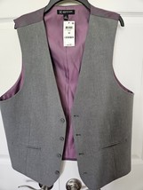 INC Mens Slim Fit Solid Suit Vest Gray Medium - $24.70
