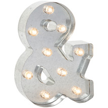 Metal Marquee Symbol - Ampersand -Galvanized Silver 9.875 Inches - £46.70 GBP