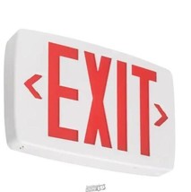 Contractor Select LQM Series 120/277-Volt Integrated LED White and Red Exit Sign - £51.98 GBP