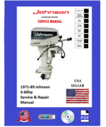 1971 - 89 Johnson Outboard 3 - 60HP Service Shop &amp; Repair Manual - $15.95