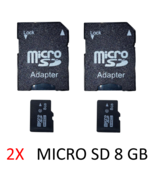 (2) 8GB Micro SD Memory Cards with Adapters / FREE Shipping - $12.89 CAD