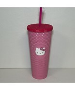 Sanrio HELLO KITTY Studded Tumbler Cup Straw Lid PINK - Brand New - $21.99