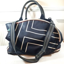 Tory Burch Sport Tennis Tote Bag pickle ball Navy Blue Racket stripes large READ - £223.29 GBP