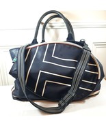 Tory Burch Sport Tennis Tote Bag pickle ball Navy Blue Racket stripes large READ - $275.00