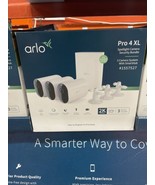 Arlo Pro 4 XL Spotlight 3 Cameras with Smart Hub Security Bundle VMS4352... - $623.69