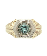 14k White and Yellow Gold .68ct Genuine Natural Tourmaline Men&#39;s Ring (#... - $27,103.06 MXN