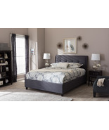 Venedict Dark Gray Fabric Queen Size Storage Platform Bed - $18,802.64 MXN