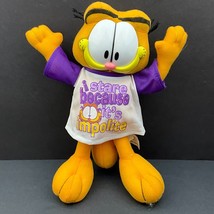 Garfield Nanco I Stare Because it&#39;s Impolite T-Shirt Plush Stuffed Toy 10&quot; - $313.60 MXN