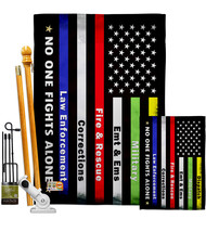 First Responders No One Fights Alone - Impressions Decorative Flags Kit FK108431 - £78.63 GBP