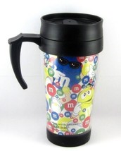 M&amp;M CANDY MARS Coffee Travel Tumbler 13 Ounce Green Red Blue Yellow Choc... - £21.25 GBP