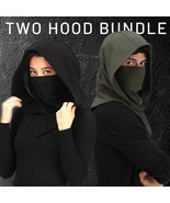 TWO Assassin Ninja Mask Hoods Ren Faire Comic Con Dnd Festival Costume C... - £41.42 GBP
