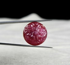 Natural Untreated Ruby Carved Round Cabochon 23.78 Carats Gemstone Ring Pendant - £6,149.89 GBP