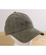 Alaska Rugged Wear 100% Leather Embroidered Hat Cap Strap Back Greenish-... - $27.12 CAD