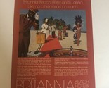 Britannia Beach Hotels And Casino Print Ad Advertisement Vintage Pa2 - $5.93
