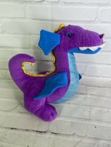 2009 Animal Adventure Dragon Purple Blue Gold Plush Stuffed Animal Toy - $27.71