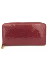 Louis Vuitton Rouge Grenadine Vernis Patent Leather Zip Around Clutch Wa... - $446.82 CAD