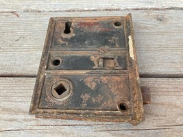 Antique Mortise Door Lock Plate no skeleton key Old Hardware - $14.80