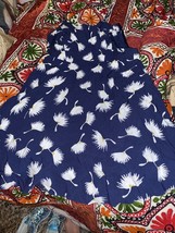 OLD NAVY Cute Dark Navy Blue +Feathers Smocked Back Sundress Size MP - £9.38 GBP