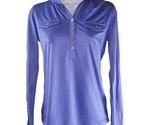 Marmot Laura Hoodie Shrit Half Button Roll Up Sleeve Lilac Size Xtra Small - $17.10