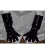 Black rubber gloves 18&quot; long Mad Scientist Butcher Hostel costume bloody... - £6.30 GBP+