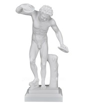 Dancing Satyr Faun with Cymbals Nude Male Greek Roman Statue Sculpture - £91.20 GBP