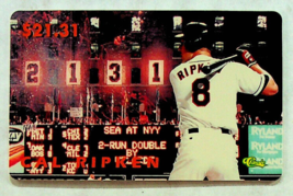 1996 Classic $21.31 Phone Card - Cal Ripken Jr. - Baltimore Orioles - £13.96 GBP