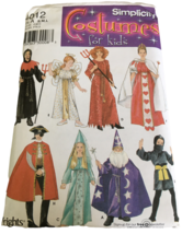 Simplicity Sewing Pattern 4012 Costumes for Kids S M L Angel Wizard Pirate Ninja - £5.58 GBP