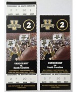 2 VANDERBILT COMMODORES v SOUTH CAROLINA GAMECOCKS 2002 Football Ticket ... - $20.25 CAD