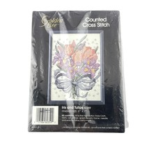 Golden Bee Counted Cross Stitch Kit Iris and Tulips 60359 5x7 in - $16.13